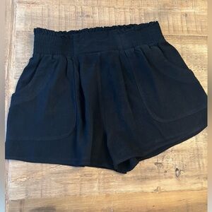 Automet High Waist Flattering Shorts. Women’s M Linen/Rayon Black EUC